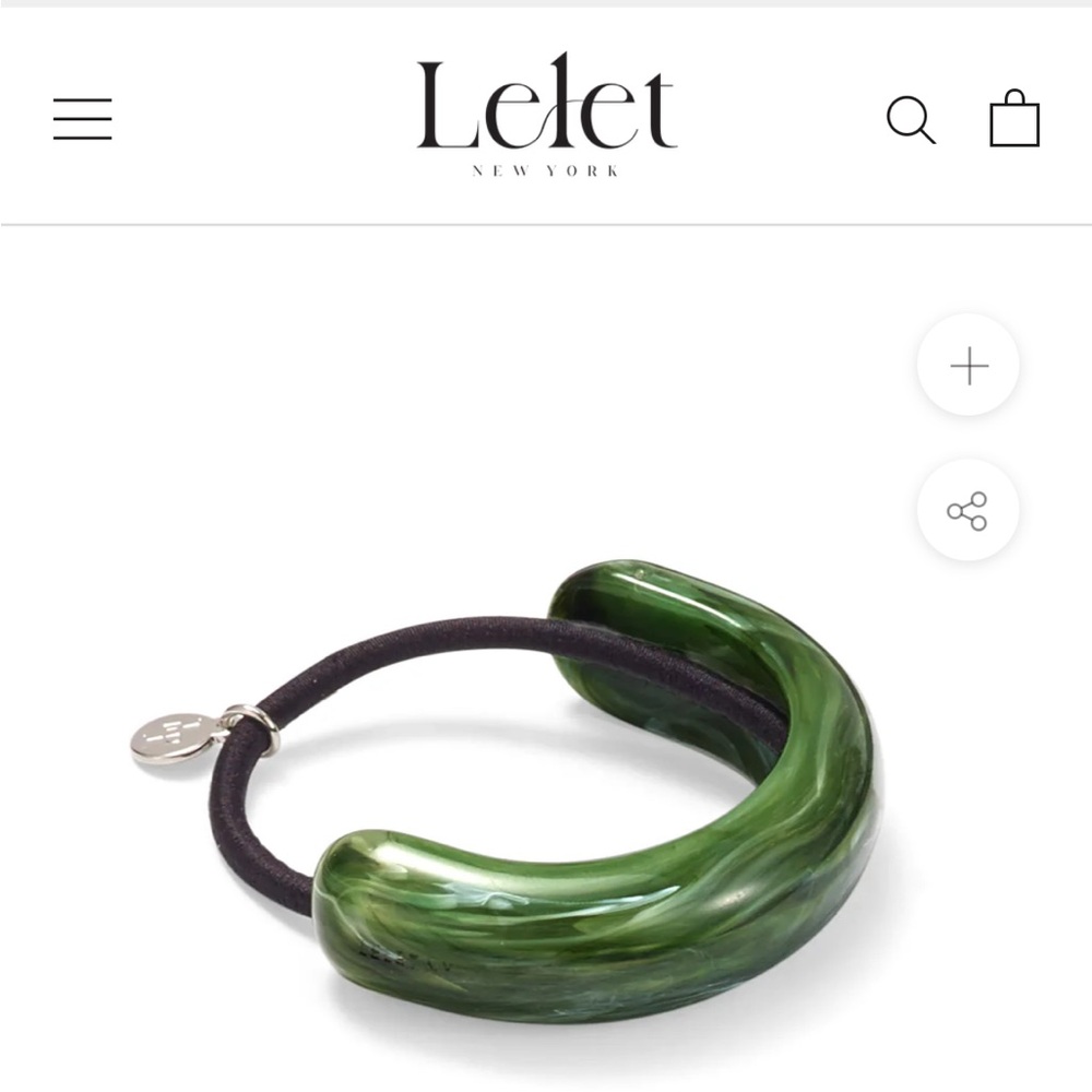 LELET NY Malachite Marble Single Arch Pony New w/ Bag